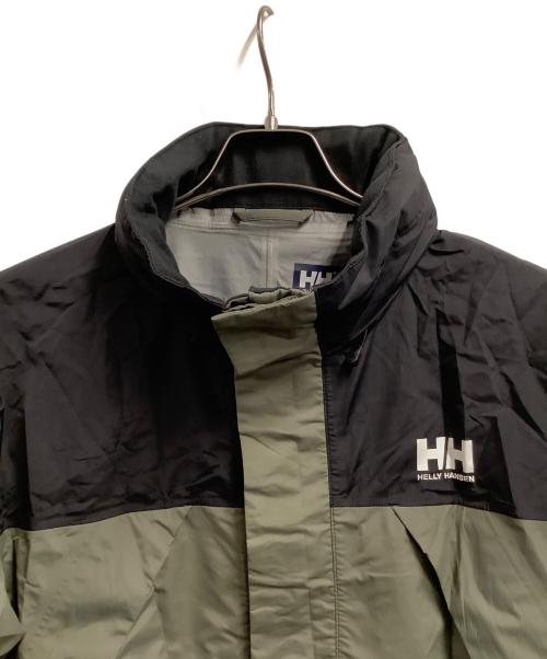 HELLY HANSEN（ヘリーハンセン）HELLY HANSEN (ヘリーハンセン) ヘリーレインスーツ ブラック×カーキ サイズ:XLの古着・服飾アイテム