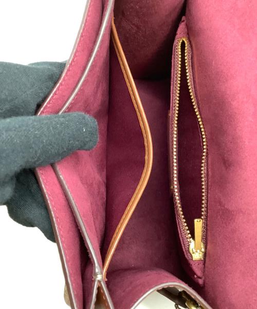 COACH（コーチ）COACH (コーチ) チェーンショルダーバッグ レッド×ブラウンの古着・服飾アイテム