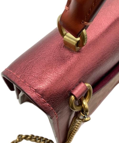 COACH（コーチ）COACH (コーチ) チェーンショルダーバッグ レッド×ブラウンの古着・服飾アイテム