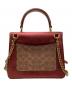 COACH (コーチ) チェーンショルダーバッグ レッド×ブラウン：15000円