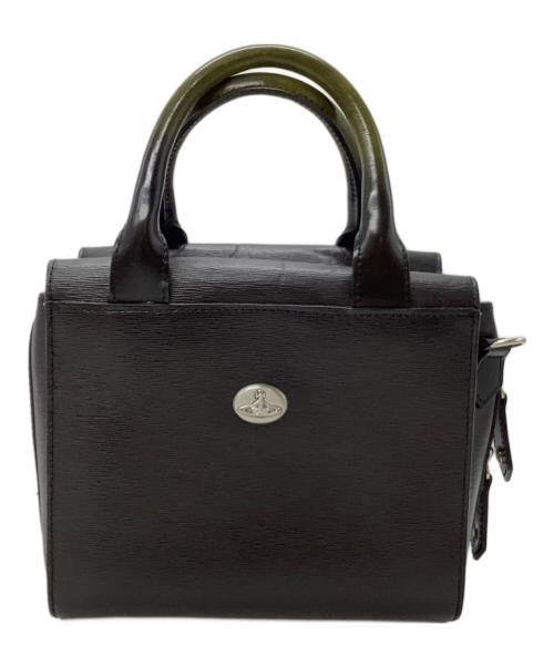 Vivienne Westwood（ヴィヴィアンウエストウッド）Vivienne Westwood (ヴィヴィアンウエストウッド) 2WAYバッグ ブラック×グリーンの古着・服飾アイテム