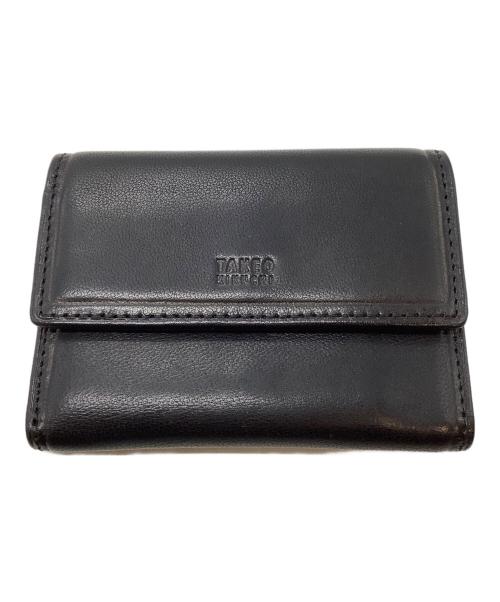 TAKEO KIKUCHI（タケオキクチ）TAKEO KIKUCHI (タケオキクチ) 3つ折り財布 ブラックの古着・服飾アイテム
