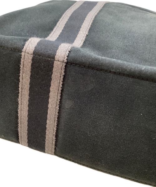 HERMES（エルメス）HERMES (エルメス) キャンバストートバッグ ブラックの古着・服飾アイテム