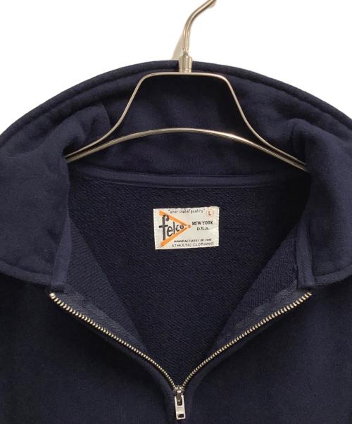 FELCO（フェルコ）FELCO (フェルコ) ハーフジップスウェット ネイビー サイズ:Lの古着・服飾アイテム