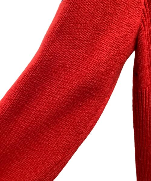 POLO RALPH LAUREN（ポロ・ラルフローレン）POLO RALPH LAUREN (ポロ・ラルフローレン) 厚手ジップアップニット レッド サイズ:Mの古着・服飾アイテム