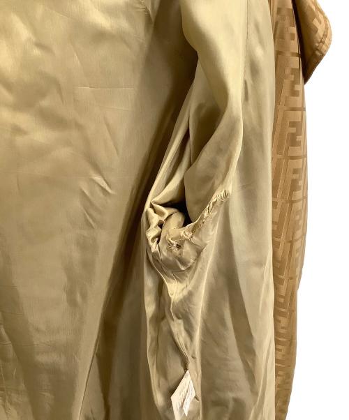 FENDI（フェンディ）FENDI (フェンディ) トレンチコート ゴールド サイズ:44の古着・服飾アイテム
