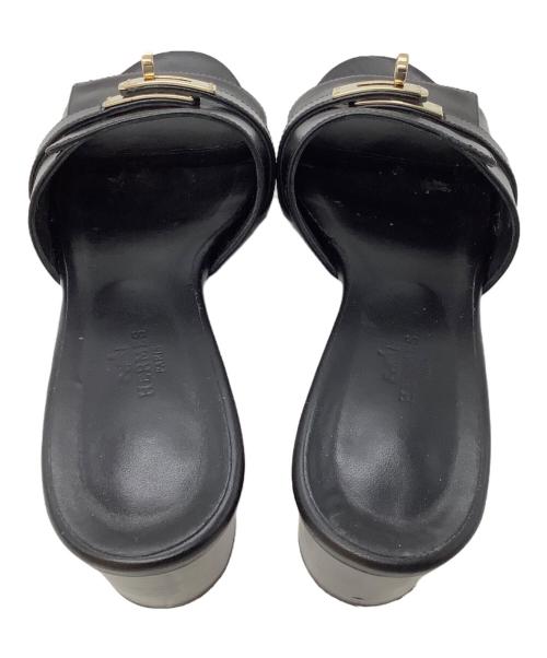 HERMES（エルメス）HERMES (エルメス) サンダル ブラック サイズ:SIZE 38.5の古着・服飾アイテム