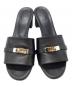HERMES (エルメス) サンダル ブラック サイズ:SIZE 38.5：80000円