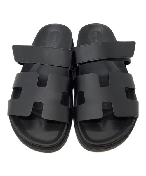 HERMES（エルメス）HERMES (エルメス) サンダル ブラック サイズ:SIZE 39の古着・服飾アイテム