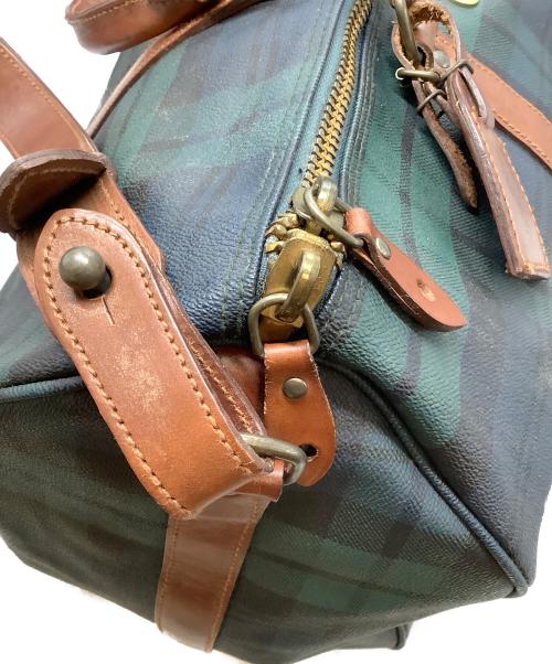 POLO RALPH LAUREN（ポロ・ラルフローレン）POLO RALPH LAUREN (ポロ・ラルフローレン) ボストンバッグ グリーン×ブラウンの古着・服飾アイテム