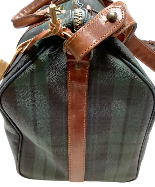POLO RALPH LAUREN（ポロ・ラルフローレン）POLO RALPH LAUREN (ポロ・ラルフローレン) ボストンバッグ グリーン×ブラウンの古着・服飾アイテム