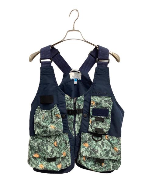 Columbia（コロンビア）Columbia (コロンビア) グリーンパインズベスト ネイビー×グリーン サイズ:Mの古着・服飾アイテム