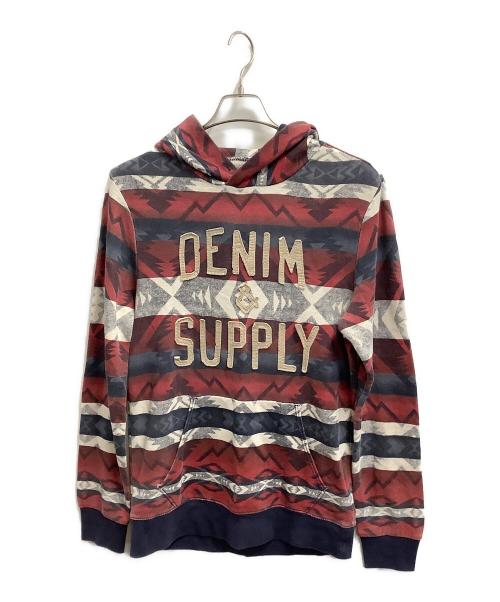 Denim & Supply Ralph Lauren（デニム＆サプライ ラルフローレン）Denim & Supply Ralph Lauren (デニム＆サプライ ラルフローレン) パーカー レッド×ブラック サイズ:Sの古着・服飾アイテム