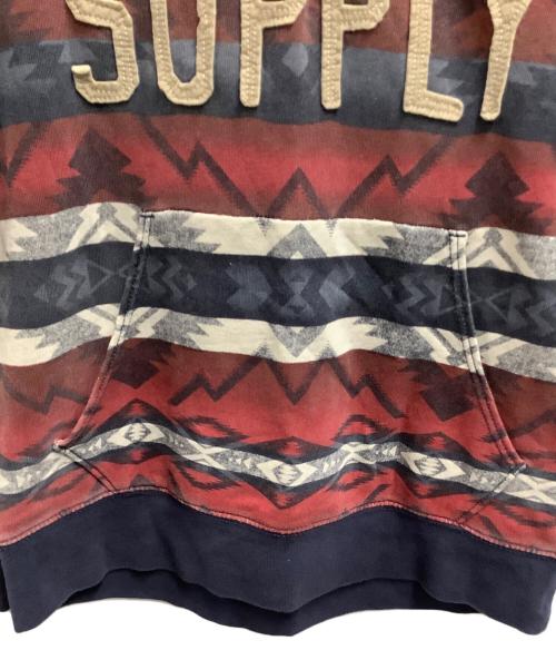 Denim & Supply Ralph Lauren（デニム＆サプライ ラルフローレン）Denim & Supply Ralph Lauren (デニム＆サプライ ラルフローレン) パーカー レッド×ブラック サイズ:Sの古着・服飾アイテム