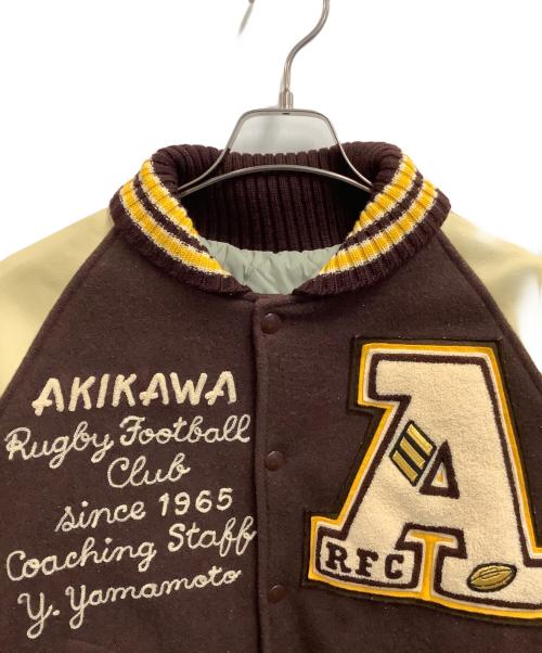 古着（フルギ）古着 (フルギ) スタジャン ブラウン×ベージュ サイズ:不明の古着・服飾アイテム