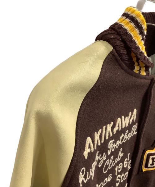 古着（フルギ）古着 (フルギ) スタジャン ブラウン×ベージュ サイズ:不明の古着・服飾アイテム