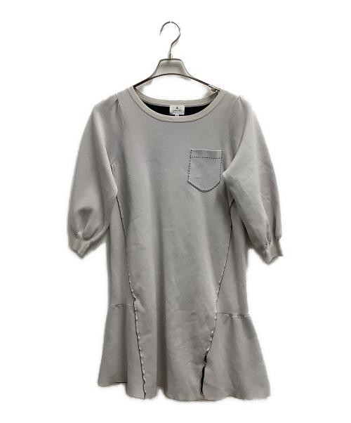 LANVIN（ランバン）LANVIN (ランバン) 長袖ワンピース グレー サイズ:38の古着・服飾アイテム