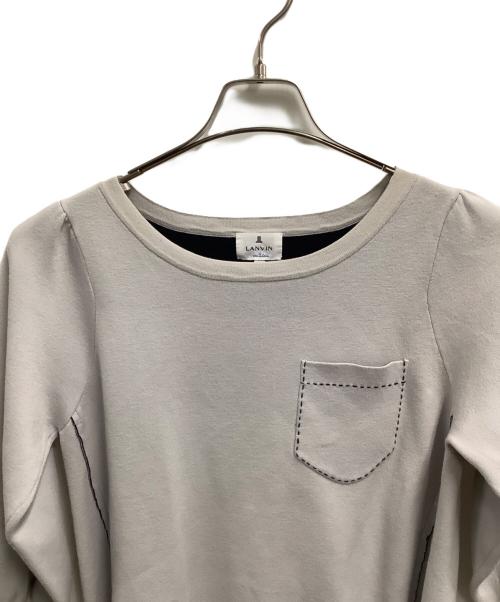 LANVIN（ランバン）LANVIN (ランバン) 長袖ワンピース グレー サイズ:38の古着・服飾アイテム