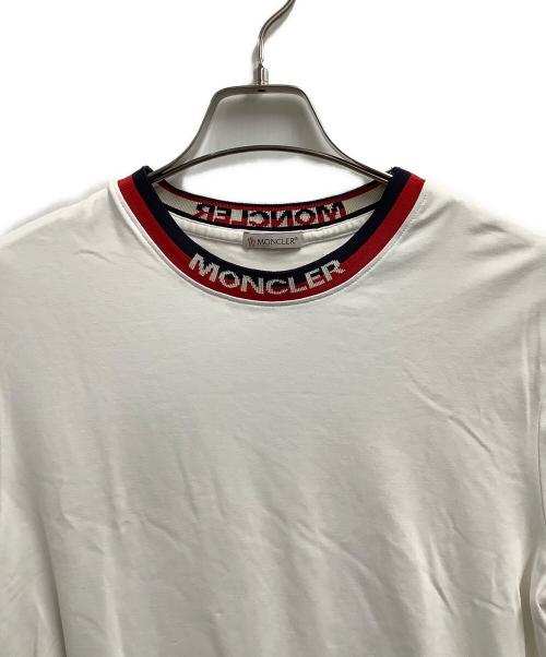 MONCLER（モンクレール）MONCLER (モンクレール) 半袖カットソー ホワイト サイズ:Mの古着・服飾アイテム