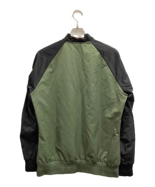adidas（アディダス）adidas (アディダス) ジップアップジャケット ブラック×グリーン サイズ:2XOの古着・服飾アイテム