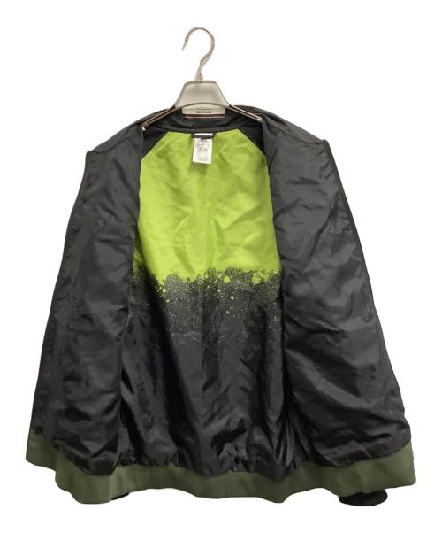 adidas（アディダス）adidas (アディダス) ジップアップジャケット ブラック×グリーン サイズ:2XOの古着・服飾アイテム