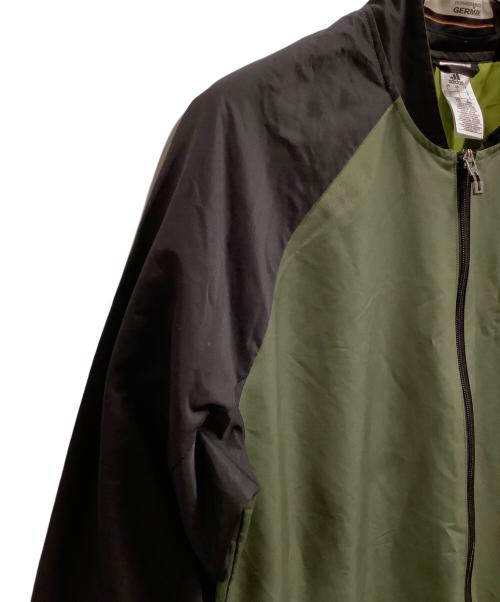 adidas（アディダス）adidas (アディダス) ジップアップジャケット ブラック×グリーン サイズ:2XOの古着・服飾アイテム