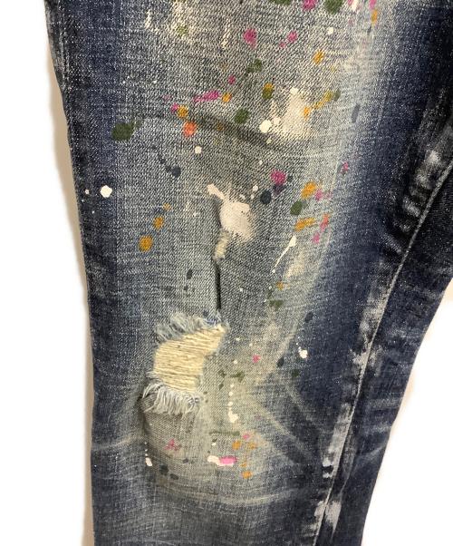 PURPLE BRAND（パープルブランド）PURPLE BRAND (パープルブランド) デニムパンツ ネイビー×ホワイト サイズ:ｻｲｽﾞ34の古着・服飾アイテム