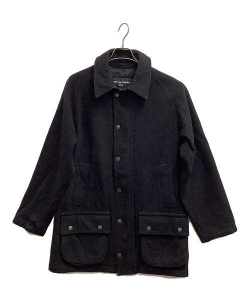 COMME des GARCONS HOMME（コムデギャルソン オム）COMME des GARCONS HOMME (コムデギャルソン オム) ウールコート ブラック サイズ:Lの古着・服飾アイテム