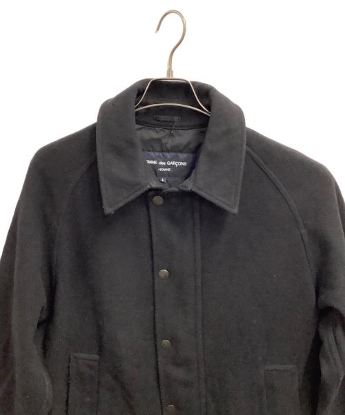 COMME des GARCONS HOMME（コムデギャルソン オム）COMME des GARCONS HOMME (コムデギャルソン オム) ウールコート ブラック サイズ:Lの古着・服飾アイテム