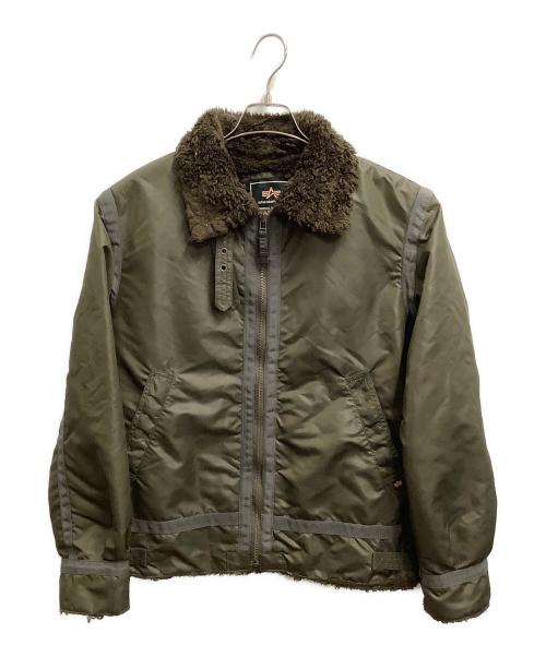 ALPHA（アルファ）ALPHA (アルファ) フライトジャケット グリーン サイズ:Lの古着・服飾アイテム