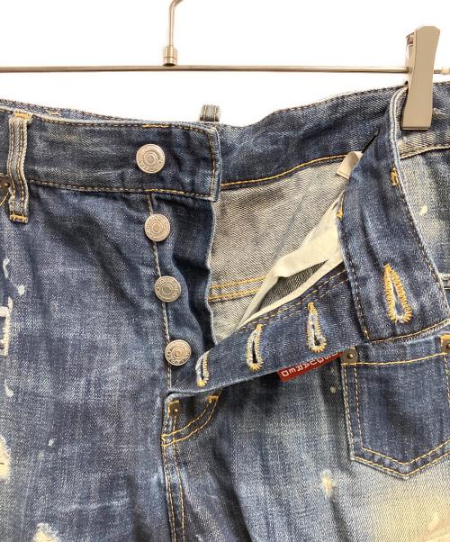 DSQUARED2（ディースクエアード）DSQUARED2 (ディースクエアード) ダメージ加工デニムパンツ ネイビー サイズ:46の古着・服飾アイテム