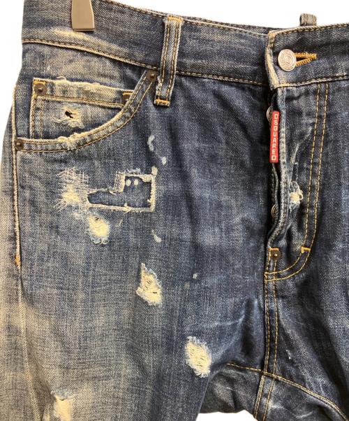 DSQUARED2（ディースクエアード）DSQUARED2 (ディースクエアード) ダメージ加工デニムパンツ ネイビー サイズ:46の古着・服飾アイテム
