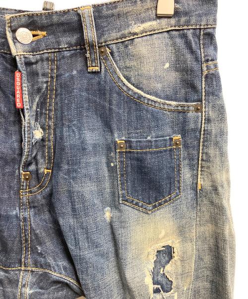 DSQUARED2（ディースクエアード）DSQUARED2 (ディースクエアード) ダメージ加工デニムパンツ ネイビー サイズ:46の古着・服飾アイテム