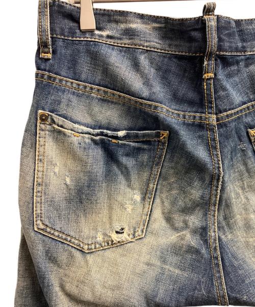 DSQUARED2（ディースクエアード）DSQUARED2 (ディースクエアード) ダメージ加工デニムパンツ ネイビー サイズ:46の古着・服飾アイテム