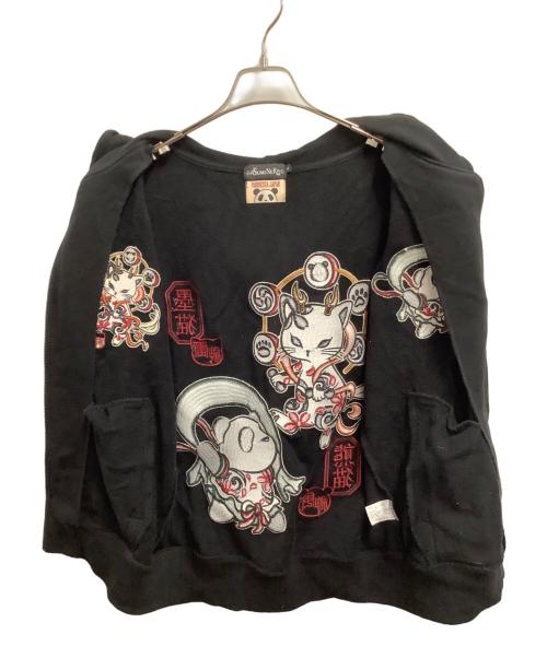 SUMINEKO（スミネコ）SUMINEKO (スミネコ) pandiesta japan (パンディエスタジャパン) ジップパーカー ブラック サイズ:Mの古着・服飾アイテム