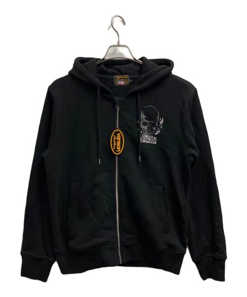 VANSON（バンソン）VANSON (バンソン) ジップパーカー ブラック サイズ:Mの古着・服飾アイテム