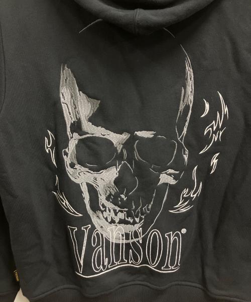 VANSON（バンソン）VANSON (バンソン) ジップパーカー ブラック サイズ:Mの古着・服飾アイテム