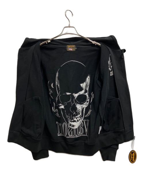 VANSON（バンソン）VANSON (バンソン) ジップパーカー ブラック サイズ:Mの古着・服飾アイテム