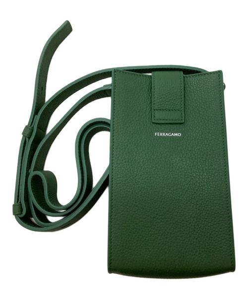 Ferragamo（フェラガモ）Ferragamo (フェラガモ) ミニショルダーバッグ グリーンの古着・服飾アイテム