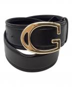 GUCCIグッチ）の古着「レザーベルト」｜ブラック