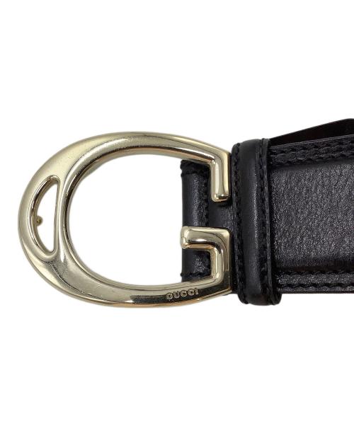 GUCCI（グッチ）GUCCI (グッチ) レザーベルト ブラックの古着・服飾アイテム