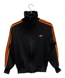 adidas（アディダス）の古着「トラックジャケット」｜ブラック×オレンジ