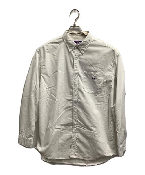 THE NORTHFACE PURPLELABEL（ザ・ノースフェイス パープルレーベル）THE NORTHFACE PURPLELABEL (ザ・ノースフェイス パープルレーベル) Cotton Polyester OX B.D. Shirt ホワイト サイズ:Lの古着・服飾アイテム
