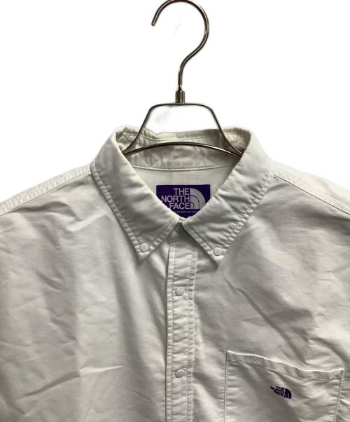 THE NORTHFACE PURPLELABEL（ザ・ノースフェイス パープルレーベル）THE NORTHFACE PURPLELABEL (ザ・ノースフェイス パープルレーベル) Cotton Polyester OX B.D. Shirt ホワイト サイズ:Lの古着・服飾アイテム