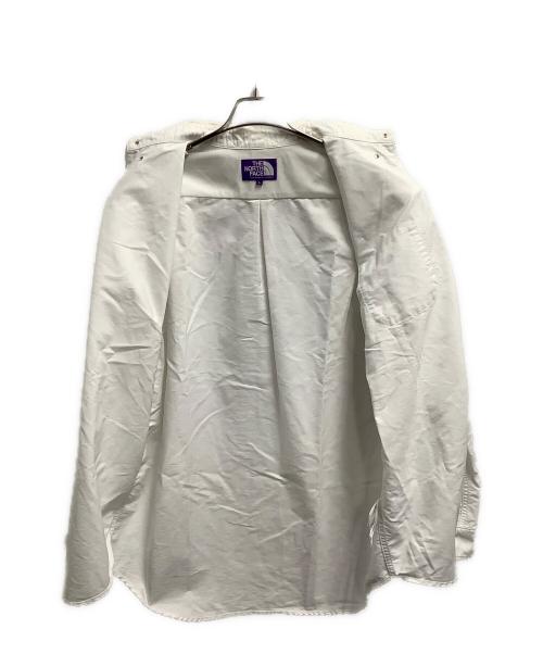 THE NORTHFACE PURPLELABEL（ザ・ノースフェイス パープルレーベル）THE NORTHFACE PURPLELABEL (ザ・ノースフェイス パープルレーベル) Cotton Polyester OX B.D. Shirt ホワイト サイズ:Lの古着・服飾アイテム