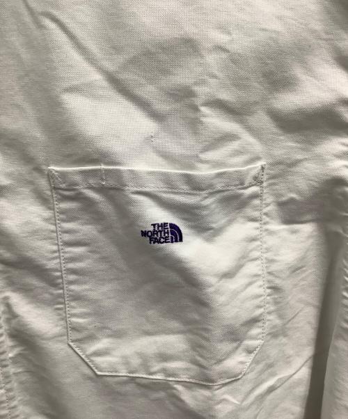 THE NORTHFACE PURPLELABEL（ザ・ノースフェイス パープルレーベル）THE NORTHFACE PURPLELABEL (ザ・ノースフェイス パープルレーベル) Cotton Polyester OX B.D. Shirt ホワイト サイズ:Lの古着・服飾アイテム