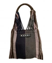 MARNI（マルニ）の古着「トートハンモックバッグ」｜ブラウン×ネイビー×グレー