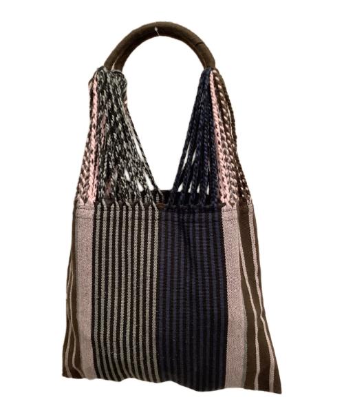 MARNI（マルニ）MARNI (マルニ) トートハンモックバッグ ブラウン×ネイビー×グレーの古着・服飾アイテム