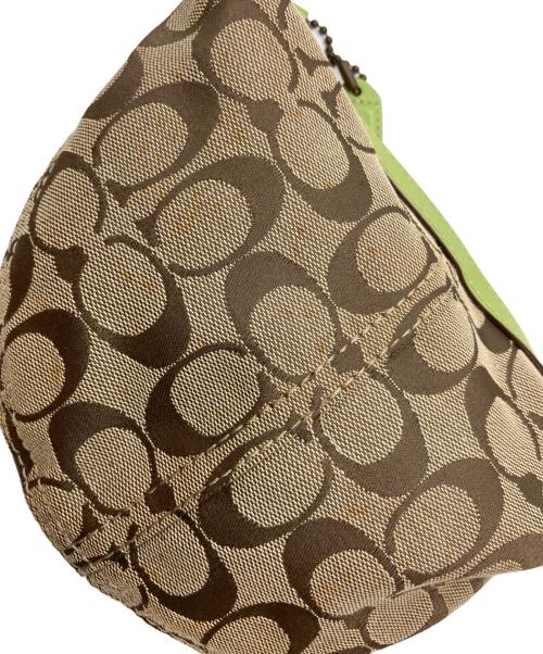 COACH（コーチ）COACH (コーチ) ミニショルダーバッグ ベージュ×グリーンの古着・服飾アイテム