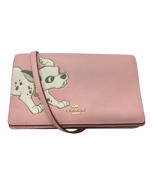 COACH（コーチ）COACH (コーチ) DISNEY (ディズニー) ショルダーウォレット ピンクの古着・服飾アイテム